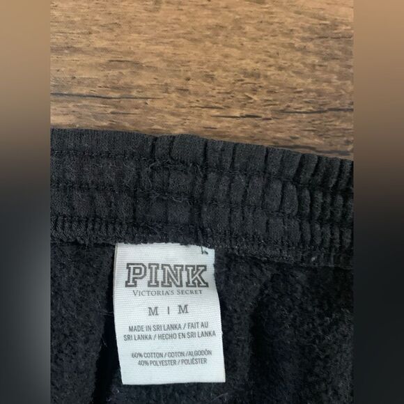 PINK VS SILVER LOGO BLING SWEATSHIRT/ JOGGER PANTS OUTFIT SET M - Picture 13 of 14